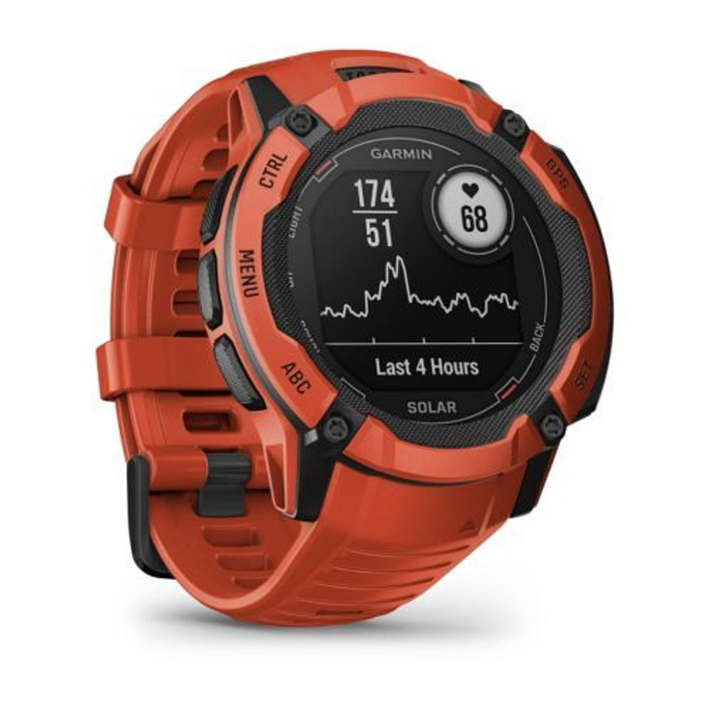 Смарт-часы Garmin INSTINCT 2X Solar красный, 010-02805-01