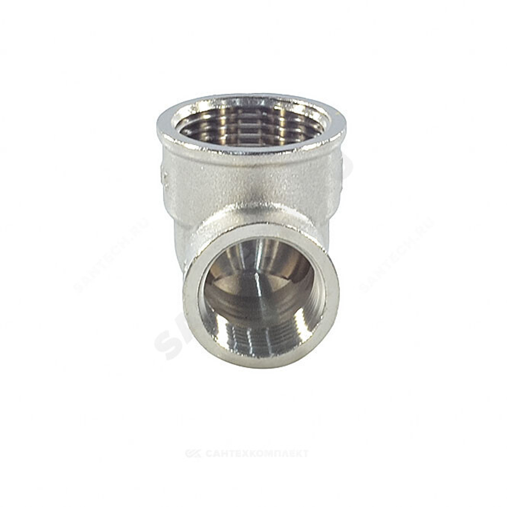 Угольник латунь никель переходной Ду 20х15 (3/4"х1/2") ВР/ВР SantechSystems