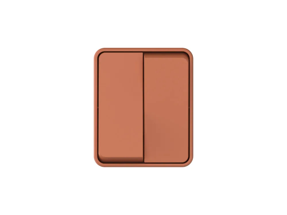 ATLASDESIGN PROFI IP54 О/У 2-клавишный ВЫКЛЮЧАТЕЛЬ, сх.5, 10АХ, ТЕРРАКОТОВЫЙ