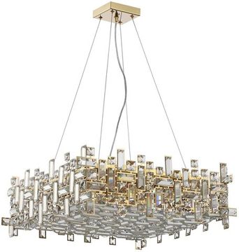 Люстра подвесная 10*Е14 2171/03/10P золото Tetrix Stilfort