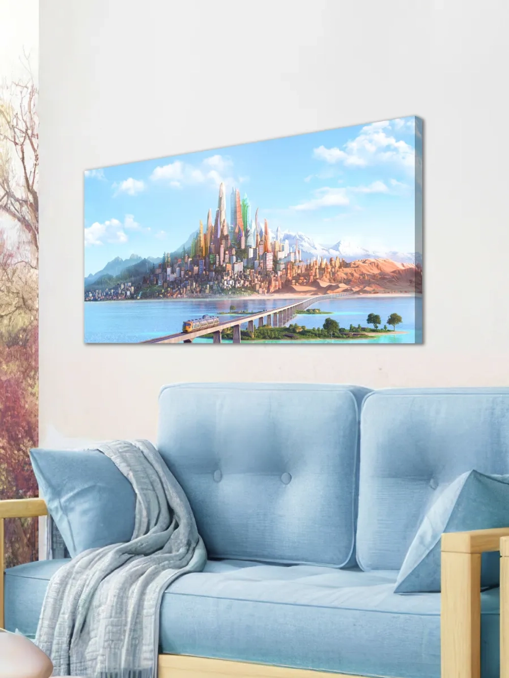 Картина на стену "Зверополис", 80х40 см