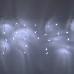 Гирлянда для дома БАХРОМА ш1,5м* в30/50 см 48 ламп LED, прозрачн. провод, 8 реж, IP-20, Белый