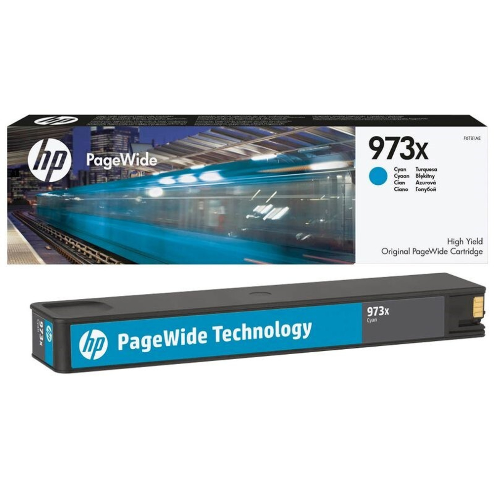 Картридж HP 973X (F6T81AE) для Pagewide Pro 452/477/P55250/57750 голубой (7k)