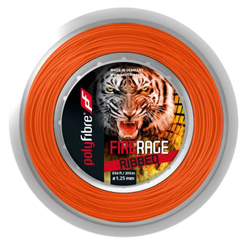 Струны теннисные Polyfibre Fire Rage Ribbed (200 m) - orange
