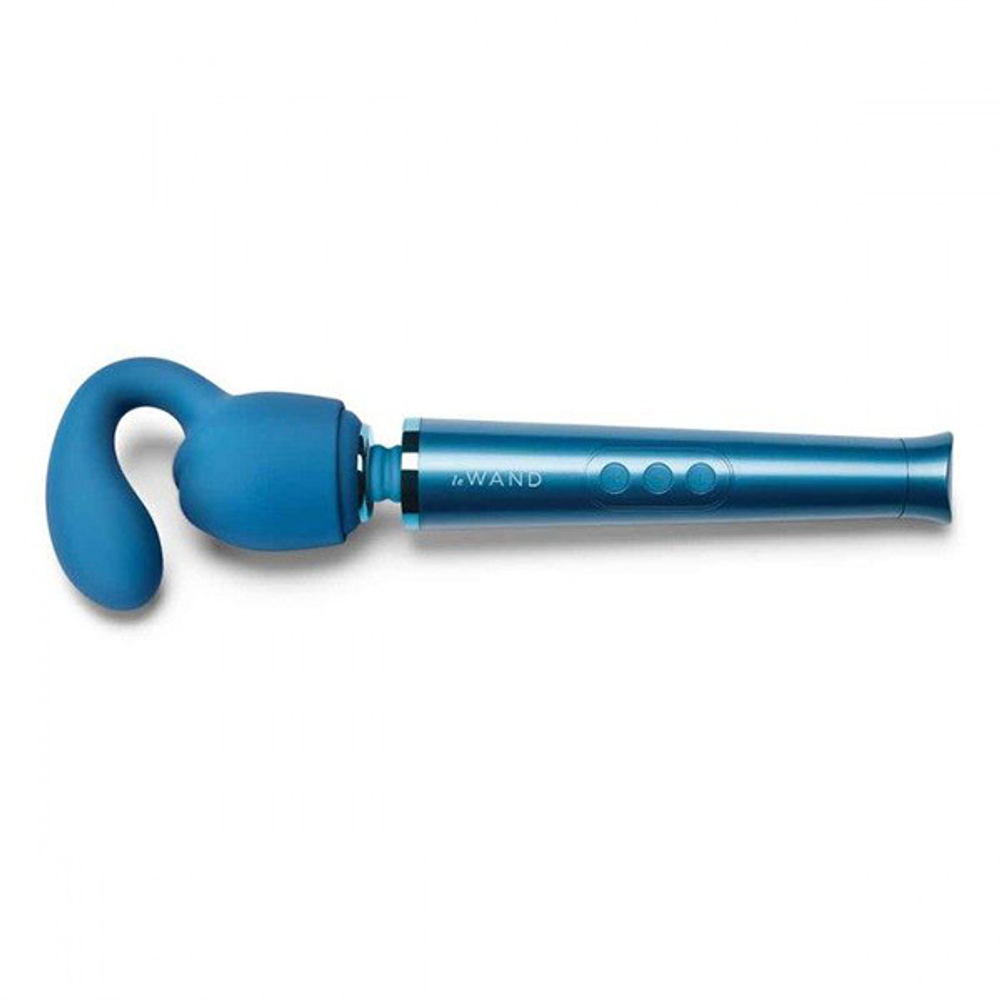 Синяя насадка Glider 9,7см для вибратора Le Wand Petite LW-045