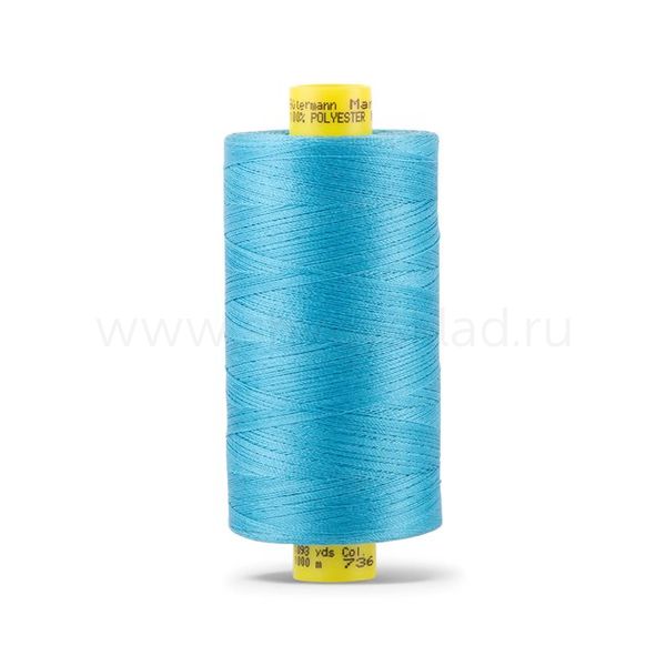 Нитка Gutermann Mara 120 (1000 метров), 1 кат., универсальная | 736 голубая лагуна
