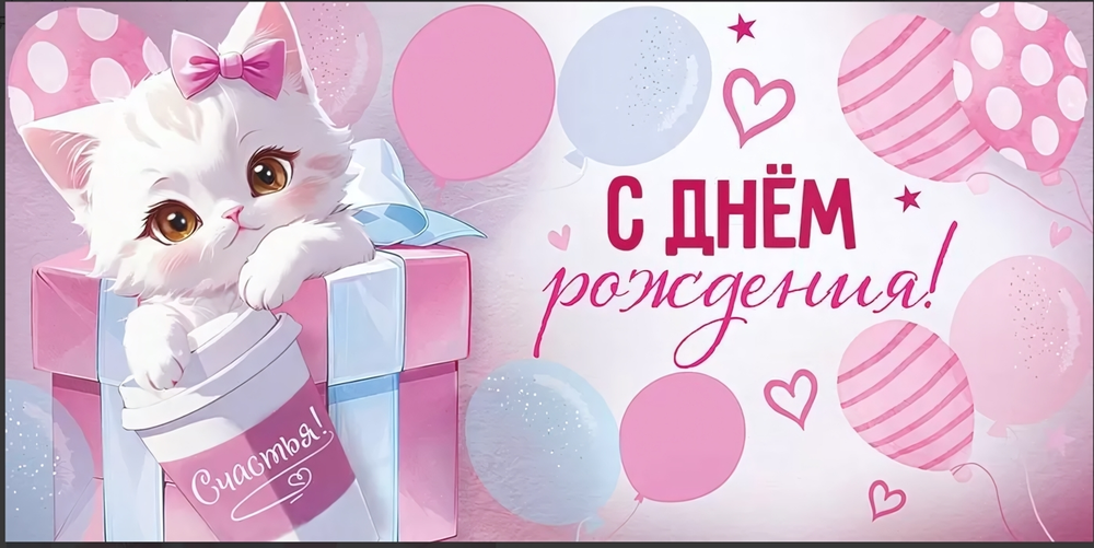 Конверт для денег "С Днем рождения!" с текстом 30000818 (Империя поздравлений)