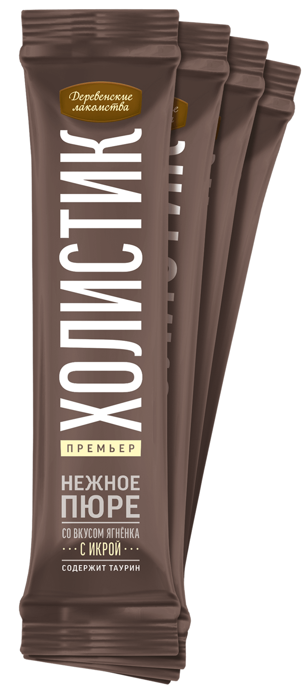 ХОЛИСТИК ПРЕМЬЕР Лакомство для кошки Нежное пюре из ягненка, 4*10 г