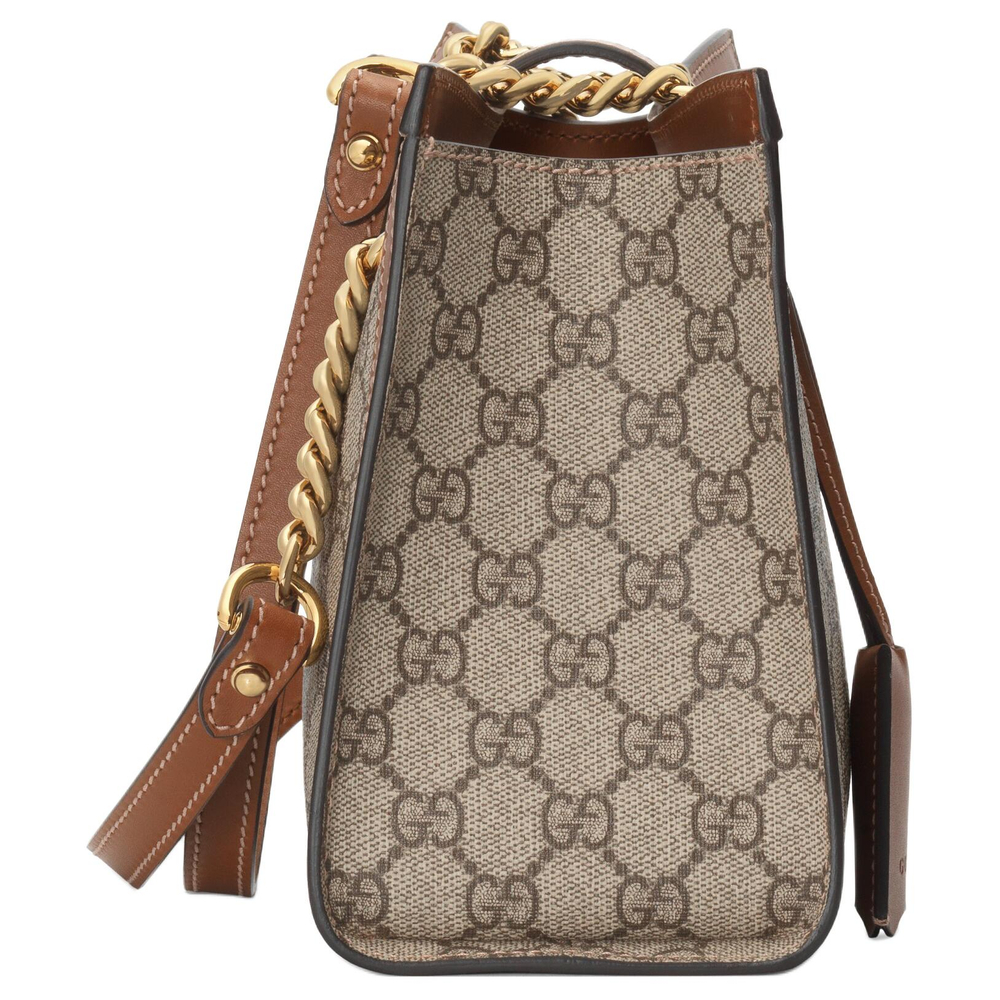 GUCCI Padlock Canvas With Leather Tote Bag, Shopping Bag, Portable Crossbody Bag, Shoulder Bag Medium Women"s