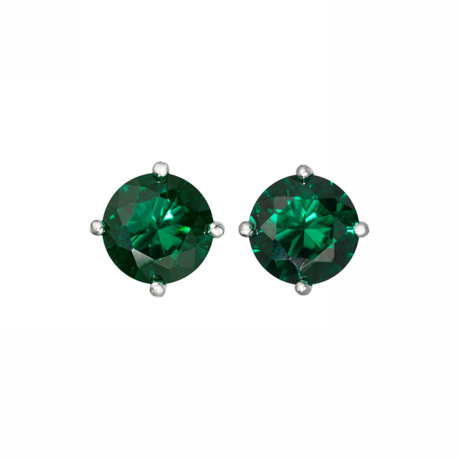 Серьги пусеты Emerald S