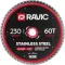Диск пильный TCT по нержавеющей стали Ravic, 230х25,4 мм, Z=60, арт. 211.0230