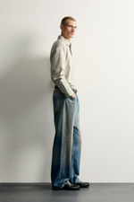 РУБАШКА RELAXED FIT ACID WASH — ZARA
