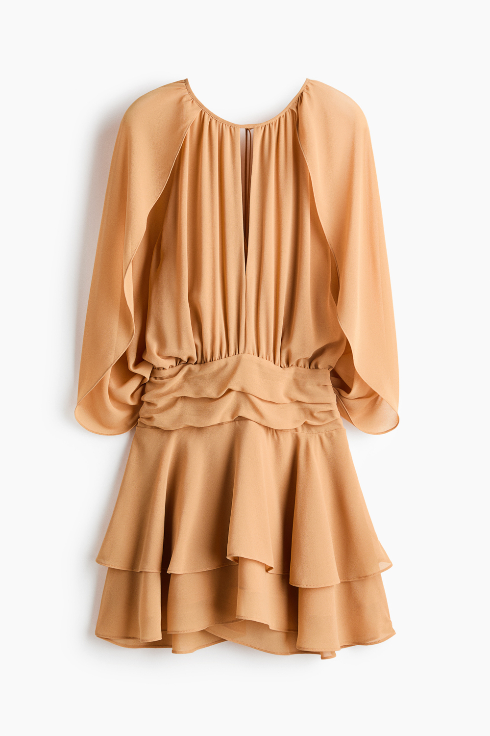 Шифоновое платье со слоем-пелериной - H&M