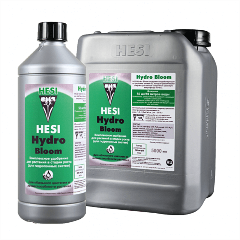 Линейка минерального удобрения для гидропоники HESI Hydro Bloom 1 л и 5 л