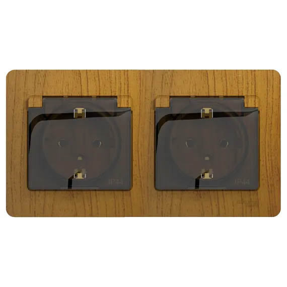 Розетка с крышкой Systeme Electric Glossa Дуб GSL000547