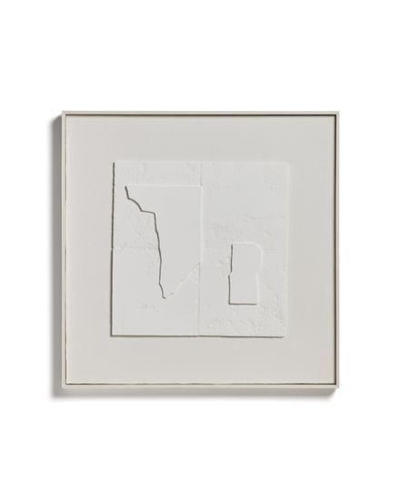 Абстрактная картина Gadir белого цвета, 80 x 80 см