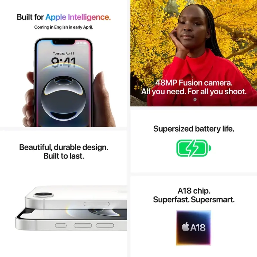Apple iPhone 16e 512GB, Black (Черный)