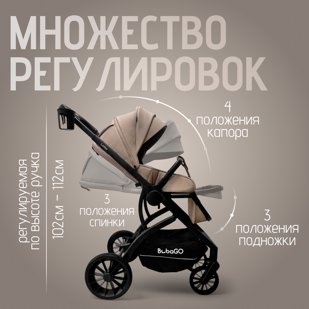 Модульная коляска BubaGO Lotta Thermo 3в1