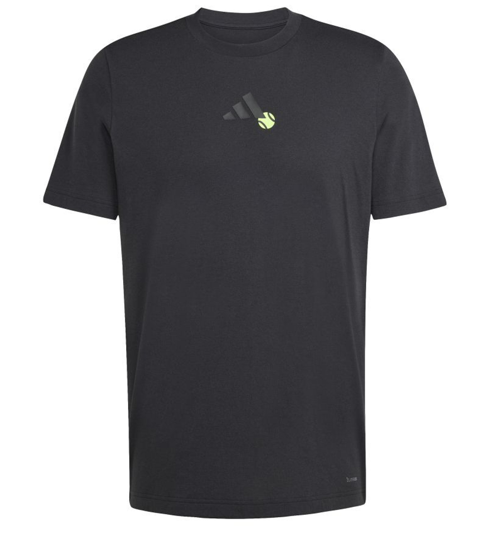 Мужская теннисная футболка Adidas Tennis JEU Graphic - черный
