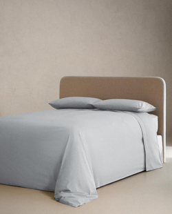 ZARA HOME (300 НИТЕЙ) ПОДОДЕЯЛЬНИК ИЗ ХЛОПКА ПЕРКАЛЬ, СИНИЙ