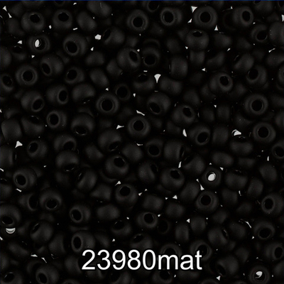 Бисер Чехия "GAMMA" круглый 2 08/0 2.9 мм H660 mat черный мат. ( 23980/1 )