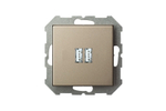 Устройство зарядное USB (A+A) 3,4А, шампань, Classic