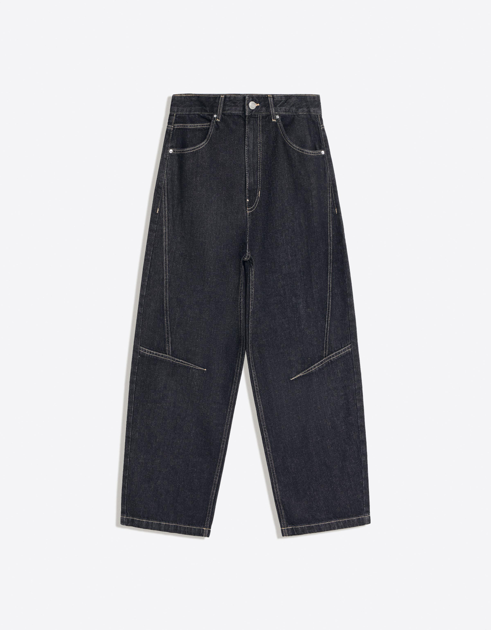 Мужские джинсы balloon fit с декоративными швами - BERSHKA