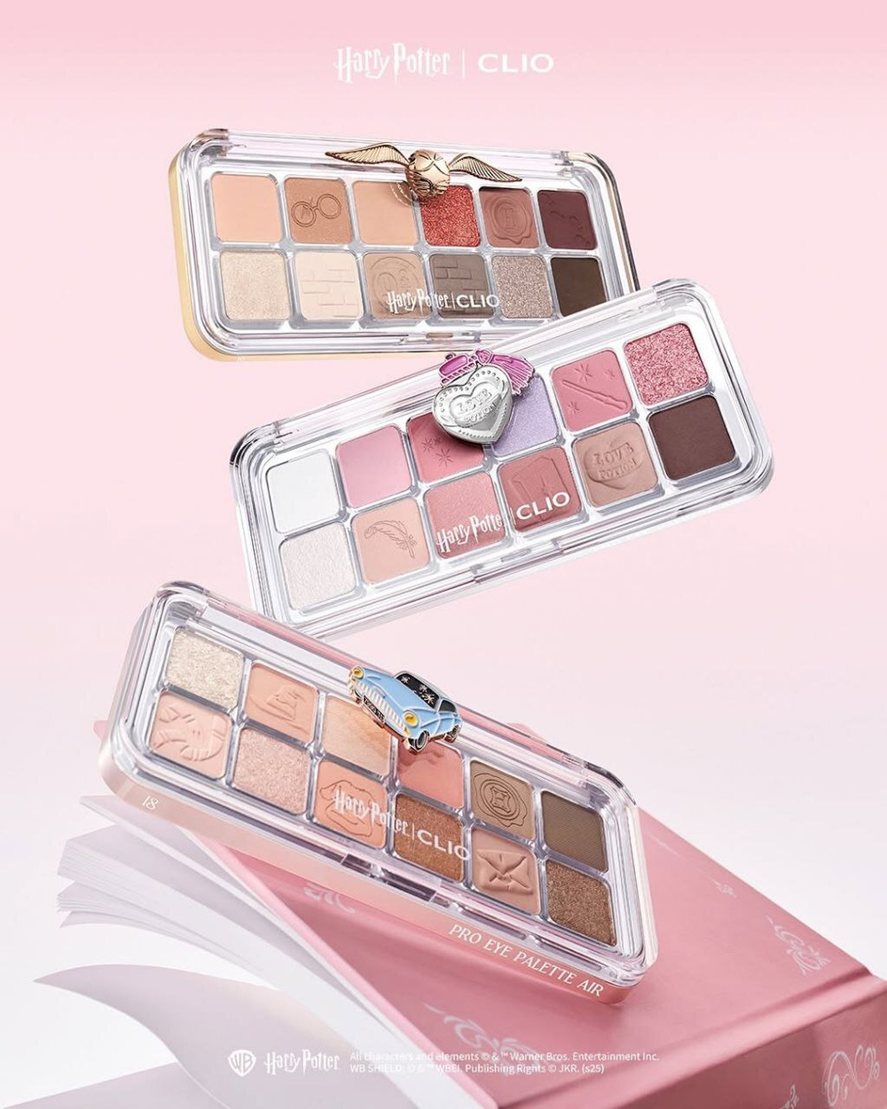 CLIO PRO EYE PALETTE AIR 18 Ronald Weasley (HARRY POTTER COLLABO)+ Harry Potter Map Pouch - Палетка теней для век + чехол для теней "Карта Мародёров"