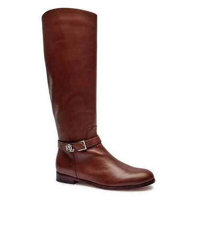 Кожаные офицерские сапоги LAUREN RALPH LAUREN - коричневый(802937804)
