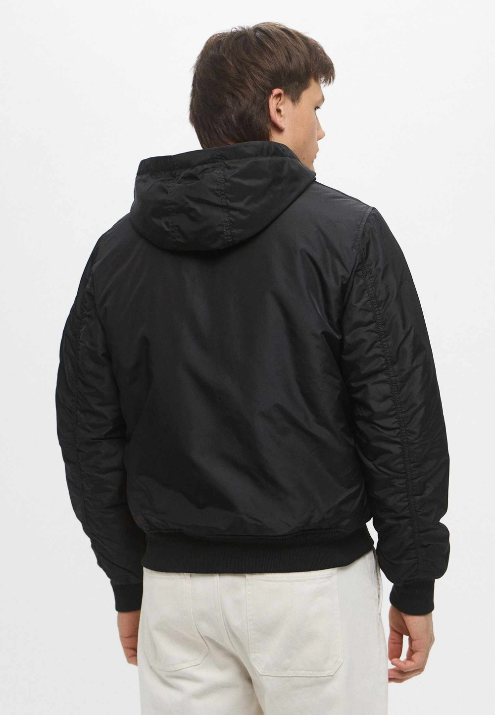 Куртка утепленная мужская ALPHA INDUSTRIES MA-1 HOODED RELAXED FIT FLIGHT JACKET (OXFORD LOGO)