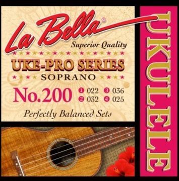 Струны для укулеле сопрано LA BELLA Set 200 Soprano