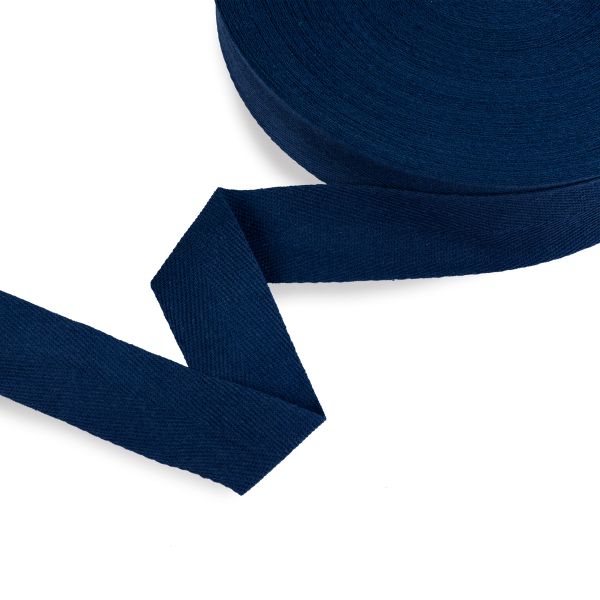 Тесьма (лента) киперная (100% х/б) 35 мм / 50 метров, т.синий/dark blue, Gamma TCT-35