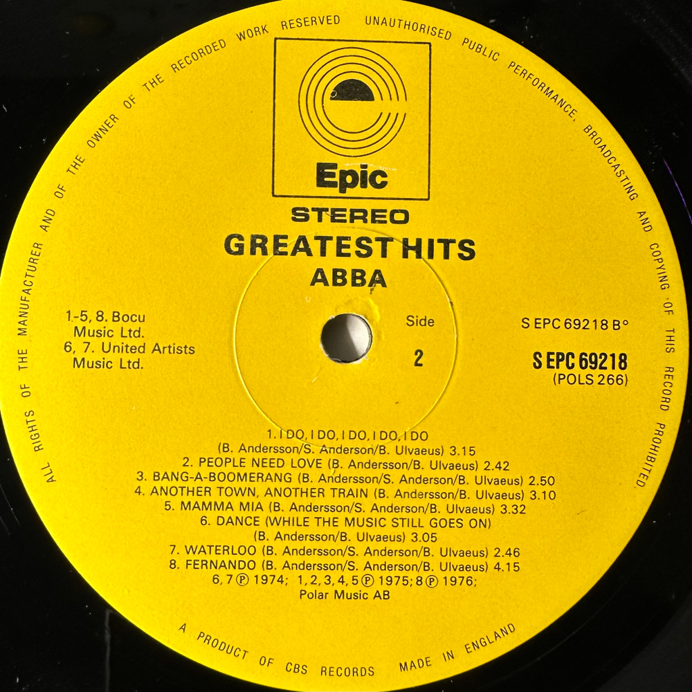 ABBA - Greatest Hits (Англия 1976г.)