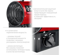 Электрическая тепловая пушка ЗУБР 2.2 кВт ТП-2