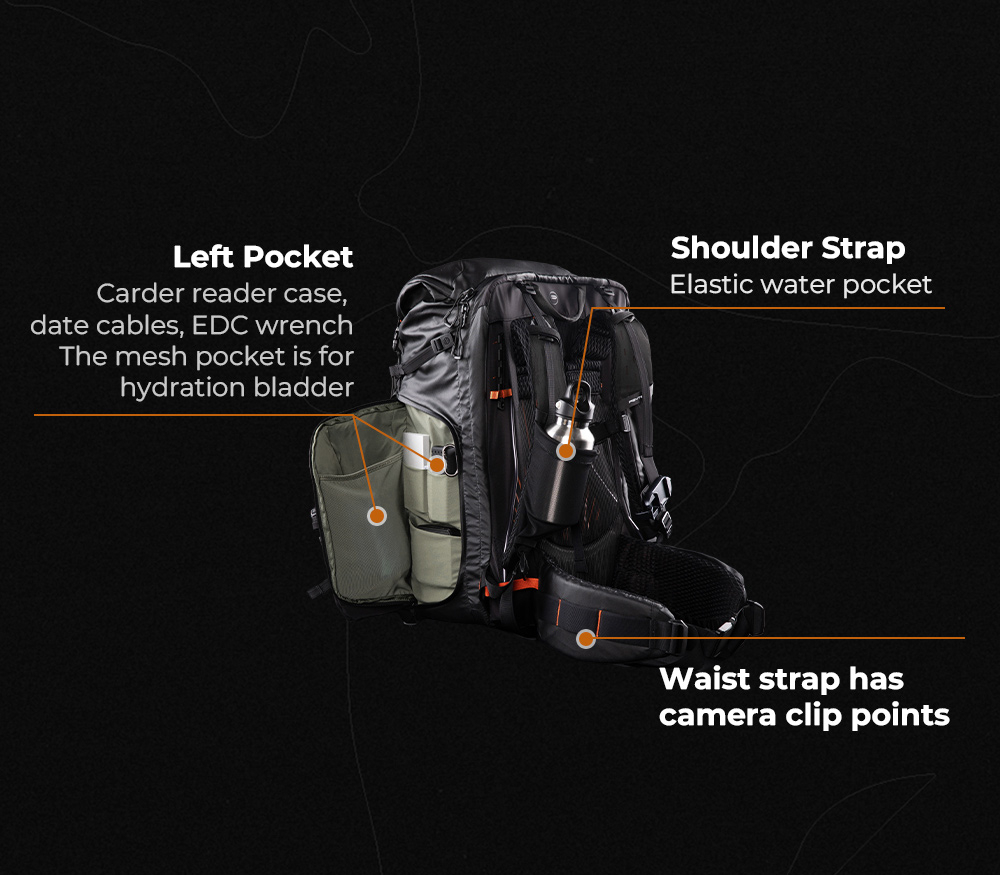 Рюкзак PGYTECH OnePro Flex 40L + Camera Insert L, цвет Space Black