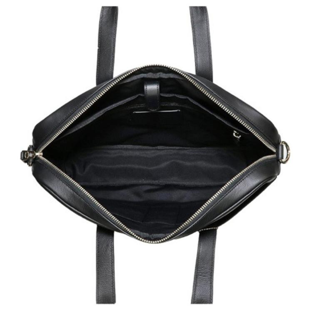 COACH Hamilton Leather Handheld Laptop Bag Briefcase Large Men"s Black