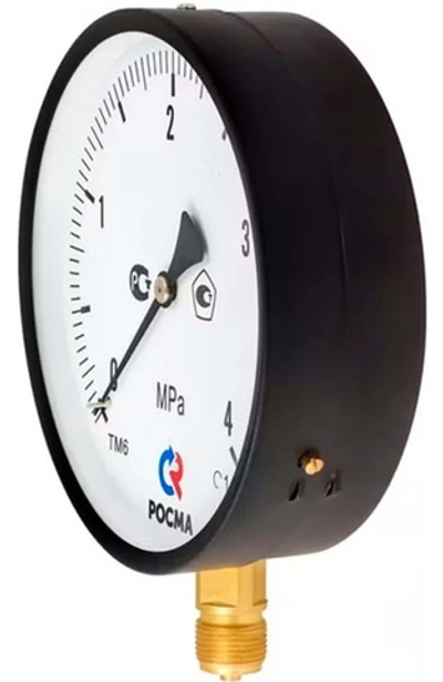 Манометр низкого давления РОСМА ТМ-610Р МТИ, 150мм, 0-1 МПа, М20*1,5, кл. т. 0,4
