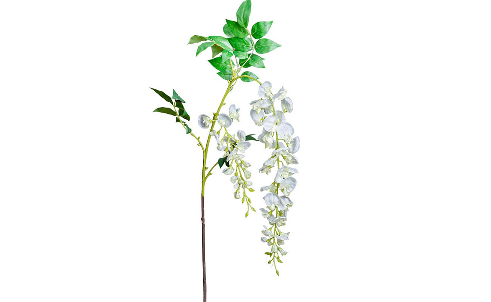Искусственный цветок Глициния белая 142см Garda Decor 9F27434-1538