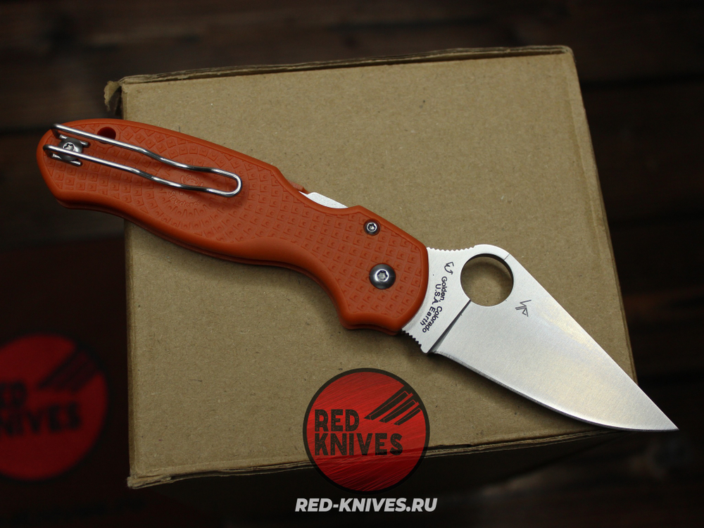 Нож Spyderco Para 3 LTW - рукоять оранж, клинок сатин RK-527