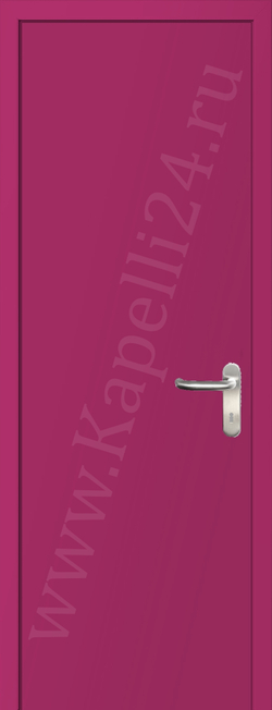 Дверь влагостойкая пластиковая KAPELLI multicolor ДГ RAL 4010 Телемагента + коробка