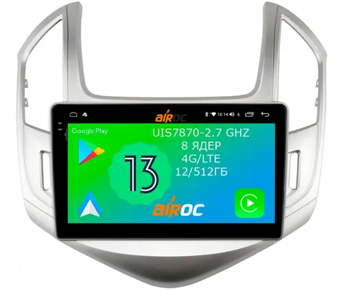 Магнитола для Chevrolet Cruze 2012-2015 - Airoc 2K AU-1305 Android 13, Быстрейшая, SIM-слот