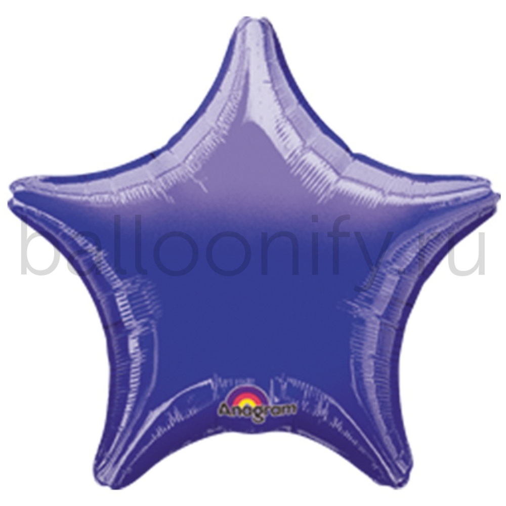 Фольгированная фигура, звезда, 19"/48СМ Металлик Purple