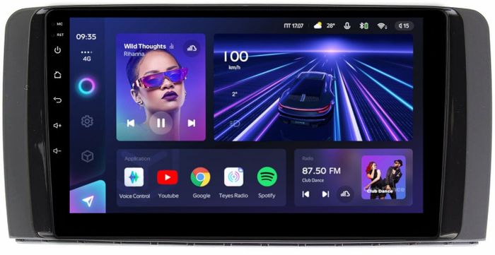 Магнитола для Mercedes-Benz R (W251) 2005-2015 - Teyes CC3L на Android 10, CarPlay, 4G SIM-слот
