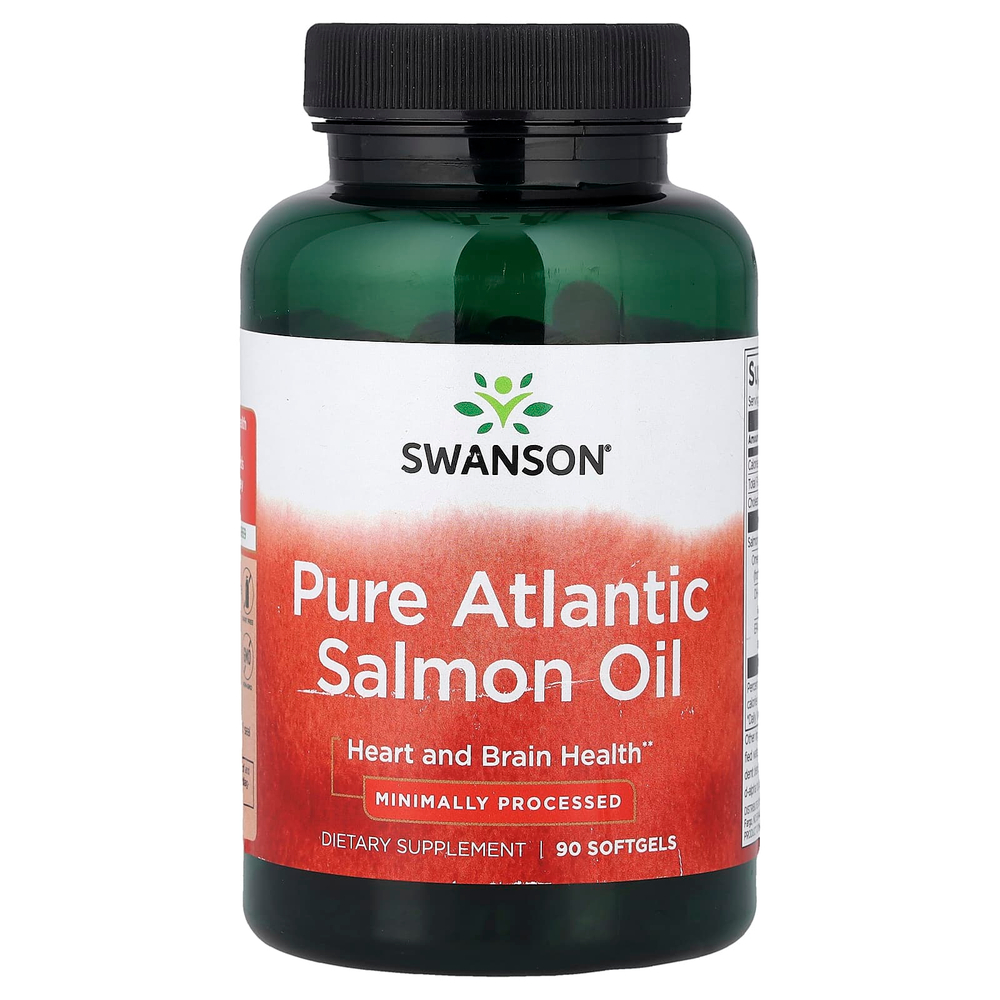 Swanson Vitamins, Чистый жир атлантического лосося, 90 мягких таблеток