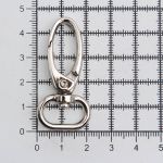 Карабин металл 15.0 мм (43х22 мм), никель, ГУ12849, 4 шт