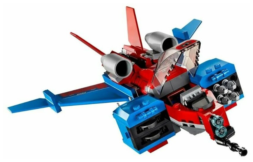 Конструктор Lari Spider Man 11500 Реактивный самолет Человека-Паука против робота Венома 389 деталей