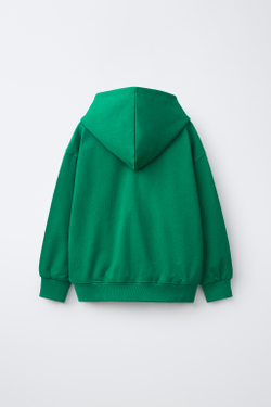 ZARA ХУДИ С ФОТОПРИНТОМ СОБАКИ, ЗЕЛЕНЫЙ