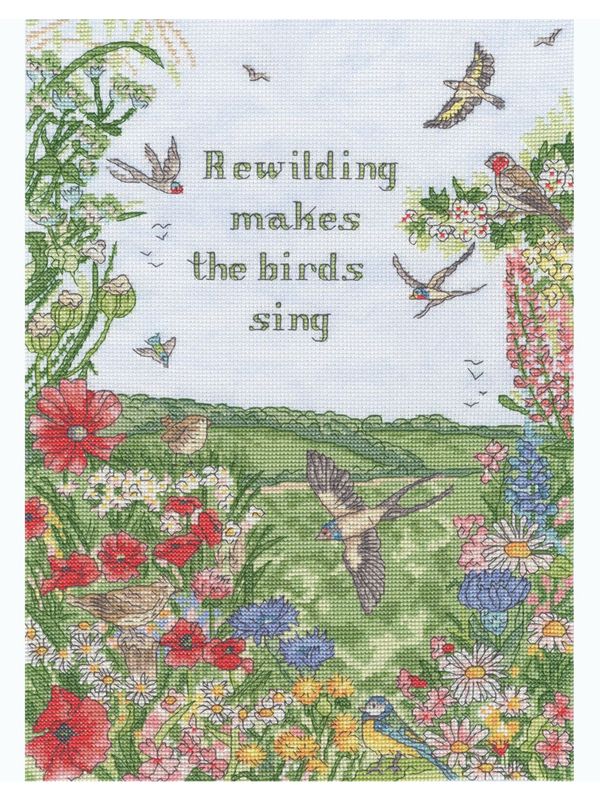 Набор для вышивания нитками Bothy Threads Rewild And Sing