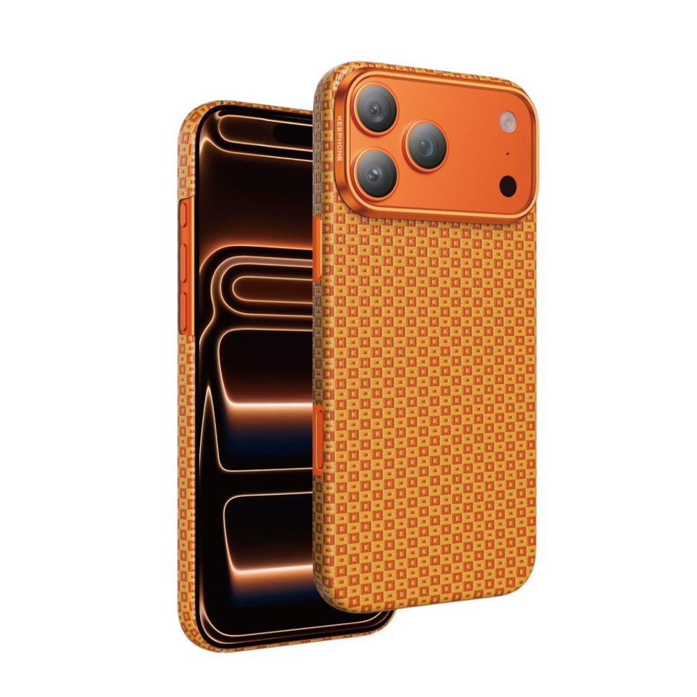 Накладка для i-Phone 17 Pro Max Keephone Kevlar Ankora MagSnap оранжевый
