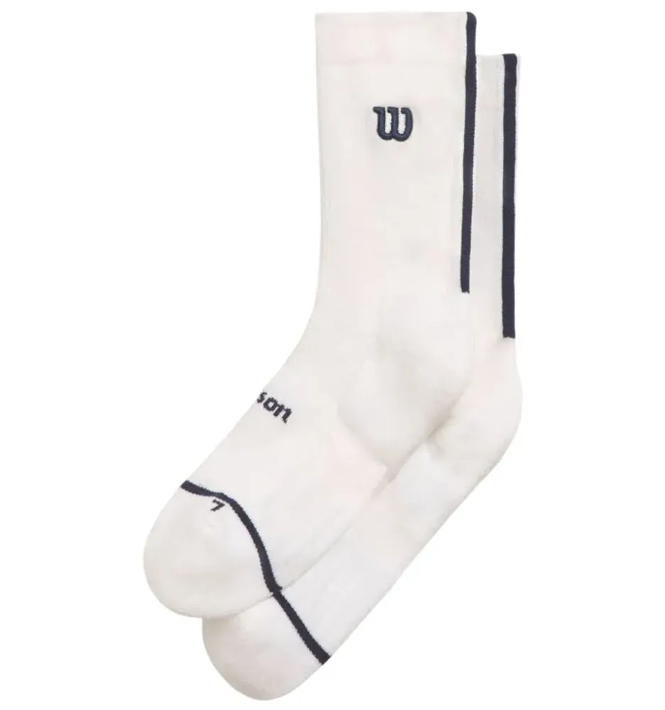 Теннисные носки Wilson Tour Performance Crew 1P - bright white/classic navy